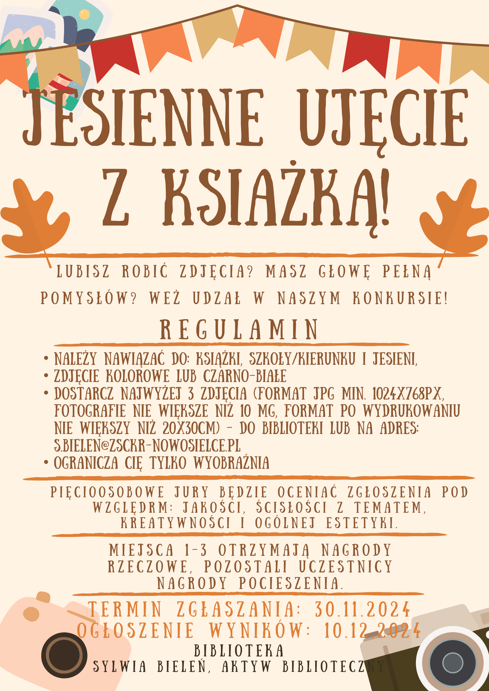 Jesienne ujęcie z książką