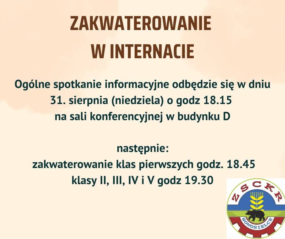 Zakwaterowanie w internacie - zdjęcie