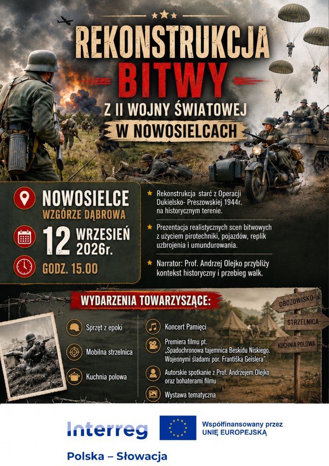 Rekonstrukcja Bitwy pod Nowosielcami z Operacji Dukielsko-Preszowskiej 1944 r. - zdjęcie